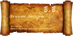 Breiner Bettina névjegykártya