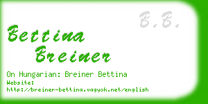 bettina breiner business card